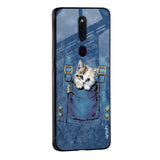 Kitty In Pocket Glass Case For Oppo F11 Pro