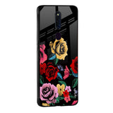 Floral Decorative Glass Case For Oppo Reno7 Pro 5G