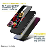 Floral Decorative Glass Case For Oppo Reno8 5G