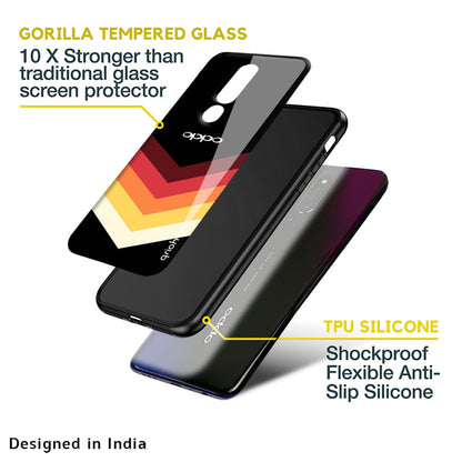 Abstract Arrow Pattern Glass Case For Oppo A16K