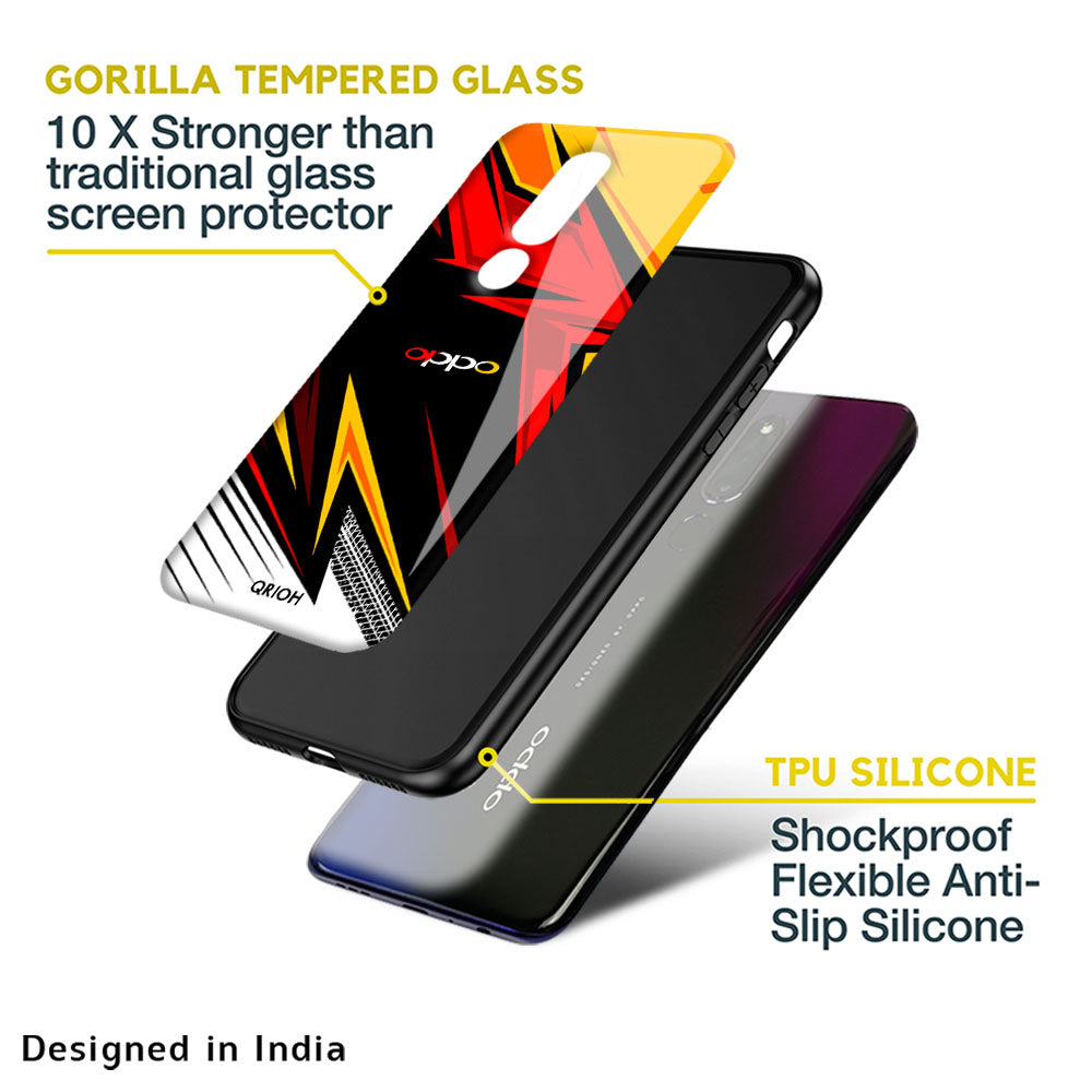 Race Jersey Pattern Glass Case For Oppo A33