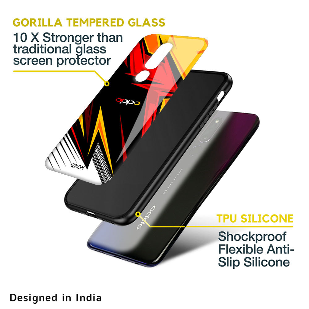 Race Jersey Pattern Glass Case For Oppo Reno4 Pro