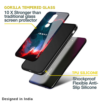 Brush Art Glass Case For OPPO A77s