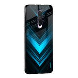 Vertical Blue Arrow Glass Case For Poco M5