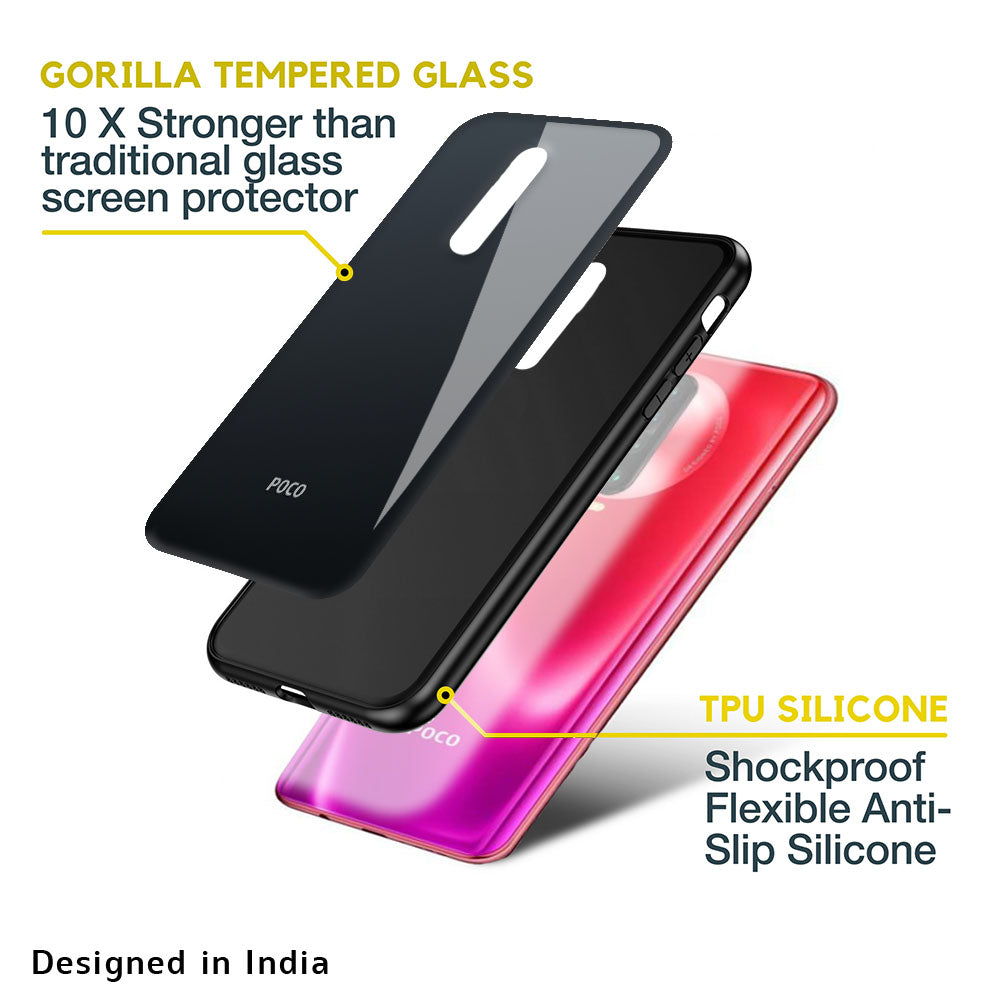 Stone Grey Glass Case For Poco M3