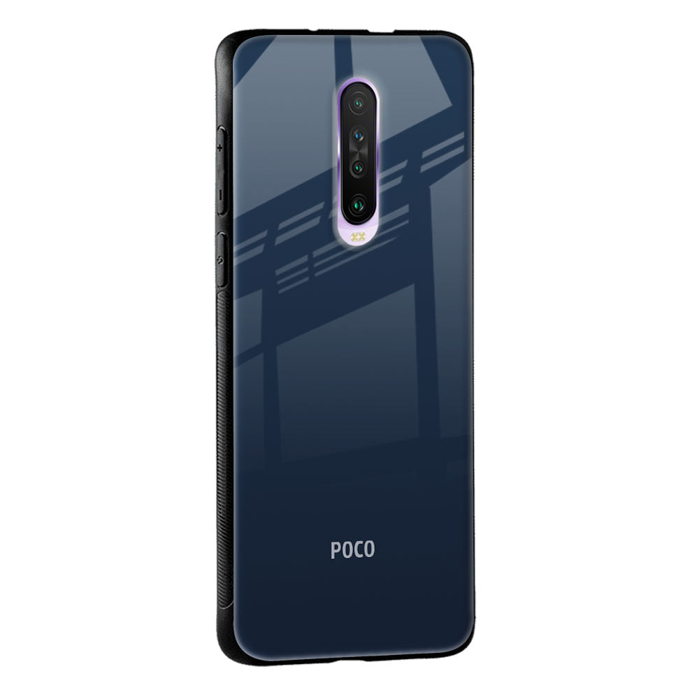 Overshadow Blue Glass Case For Poco X2