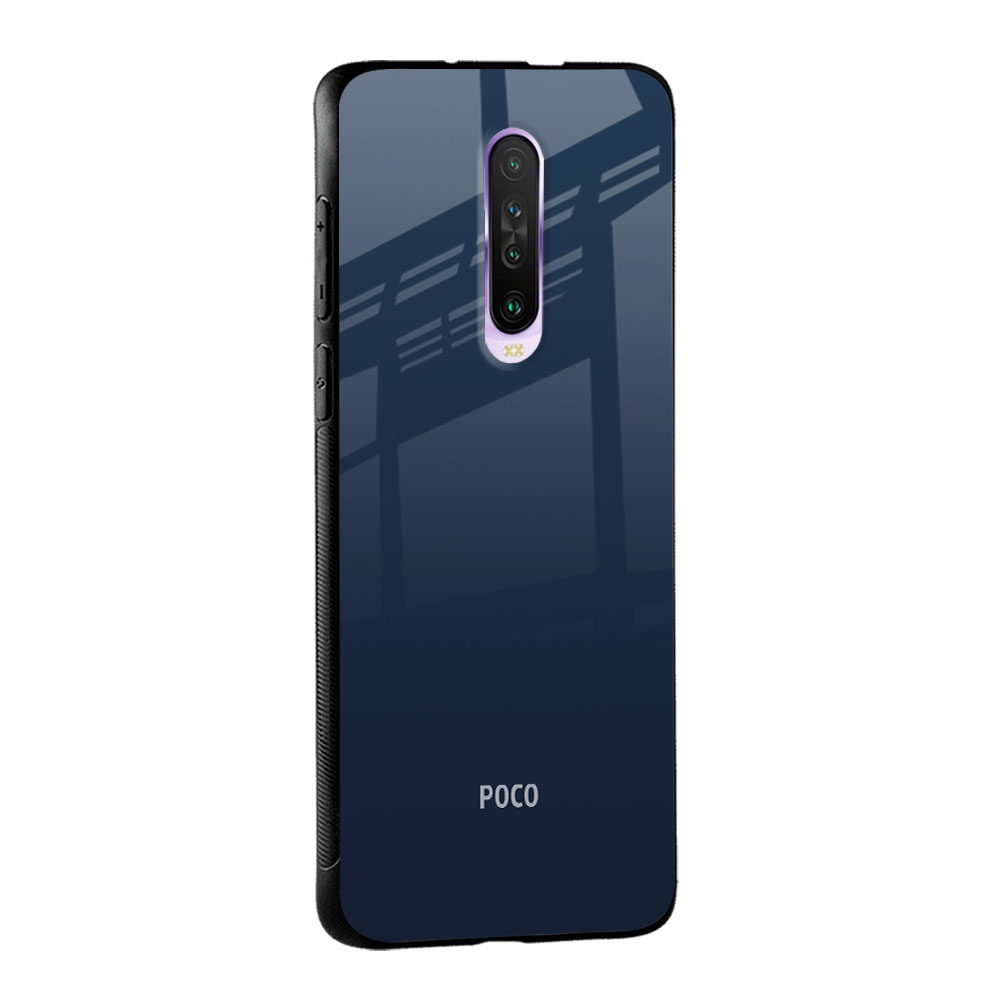 Overshadow Blue Glass Case For Poco F4 5G