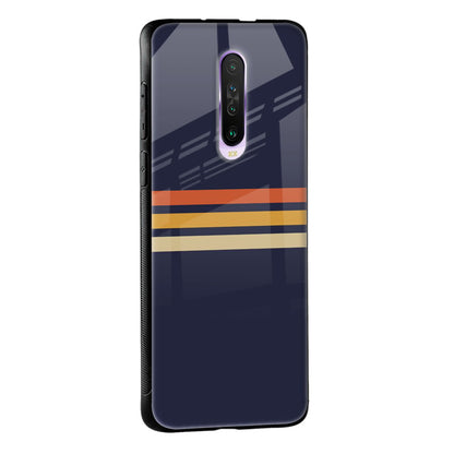 Tricolor Stripes Glass Case For Poco M2