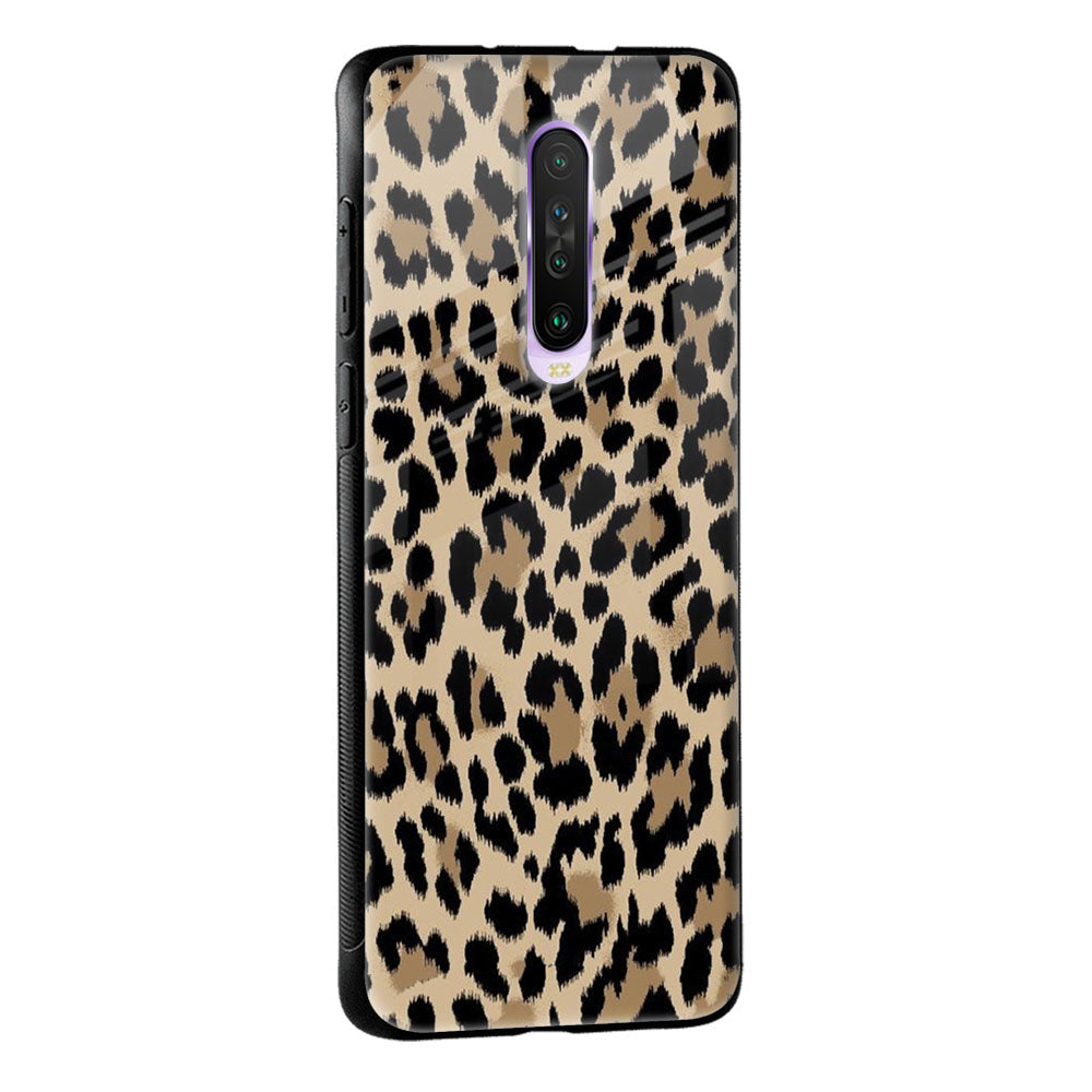 Leopard Seamless Glass Case For Poco X2