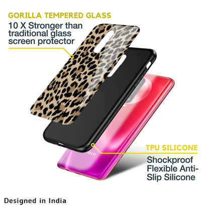 Leopard Seamless Glass Case For Poco M4 5G