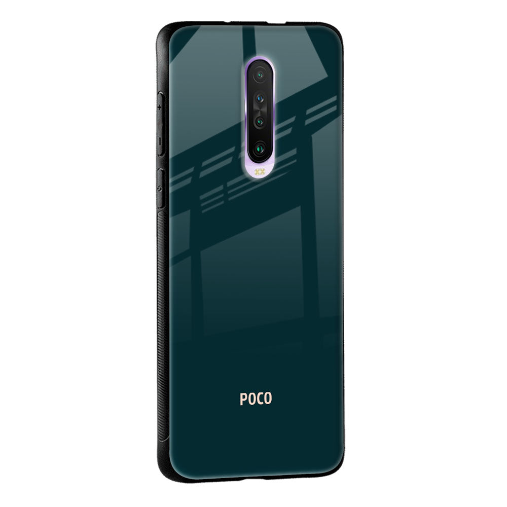 Hunter Green Glass Case For Poco X2