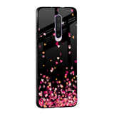 Heart Rain Fall Glass Case For Poco M5
