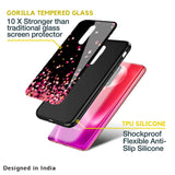 Heart Rain Fall Glass Case For Poco M5