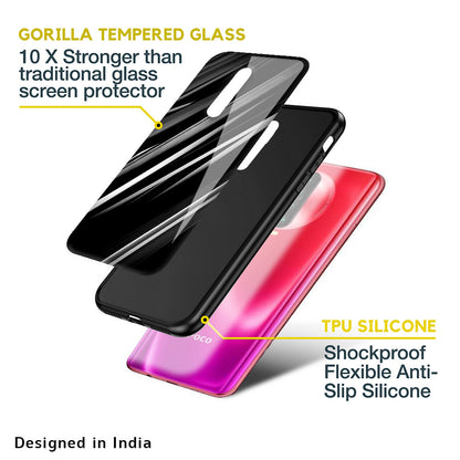 Black & Grey Gradient Glass Case For Poco M2 Pro
