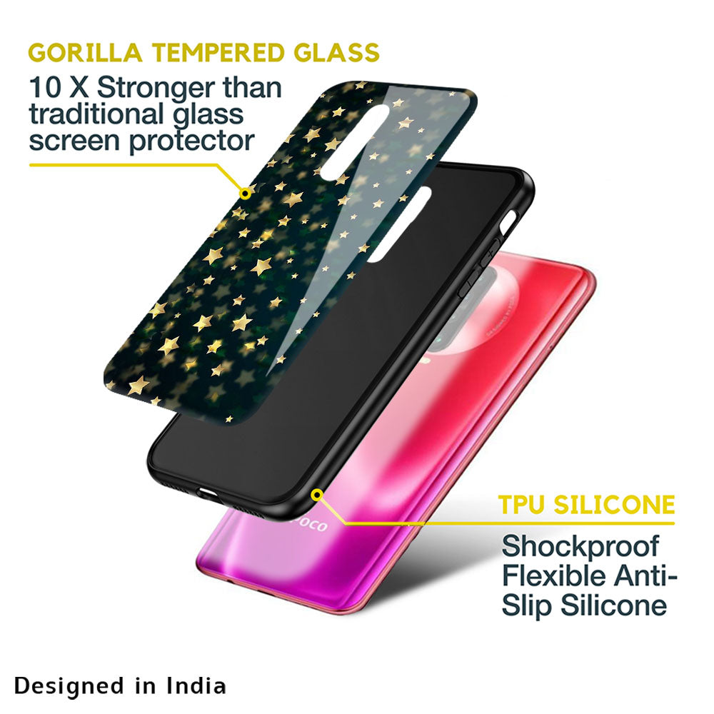 Dazzling Stars Glass Case For Poco M5