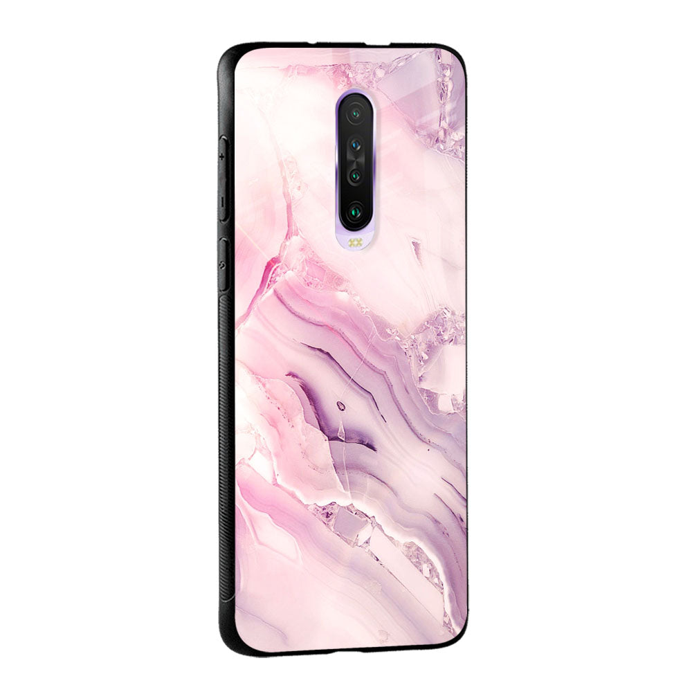 Diamond Pink Gradient Glass Case For Poco M5
