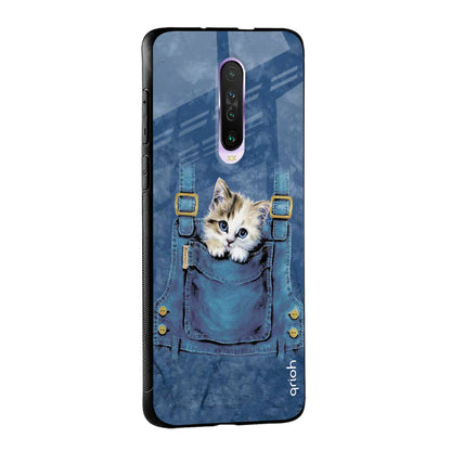 Kitty In Pocket Glass Case For Poco M5