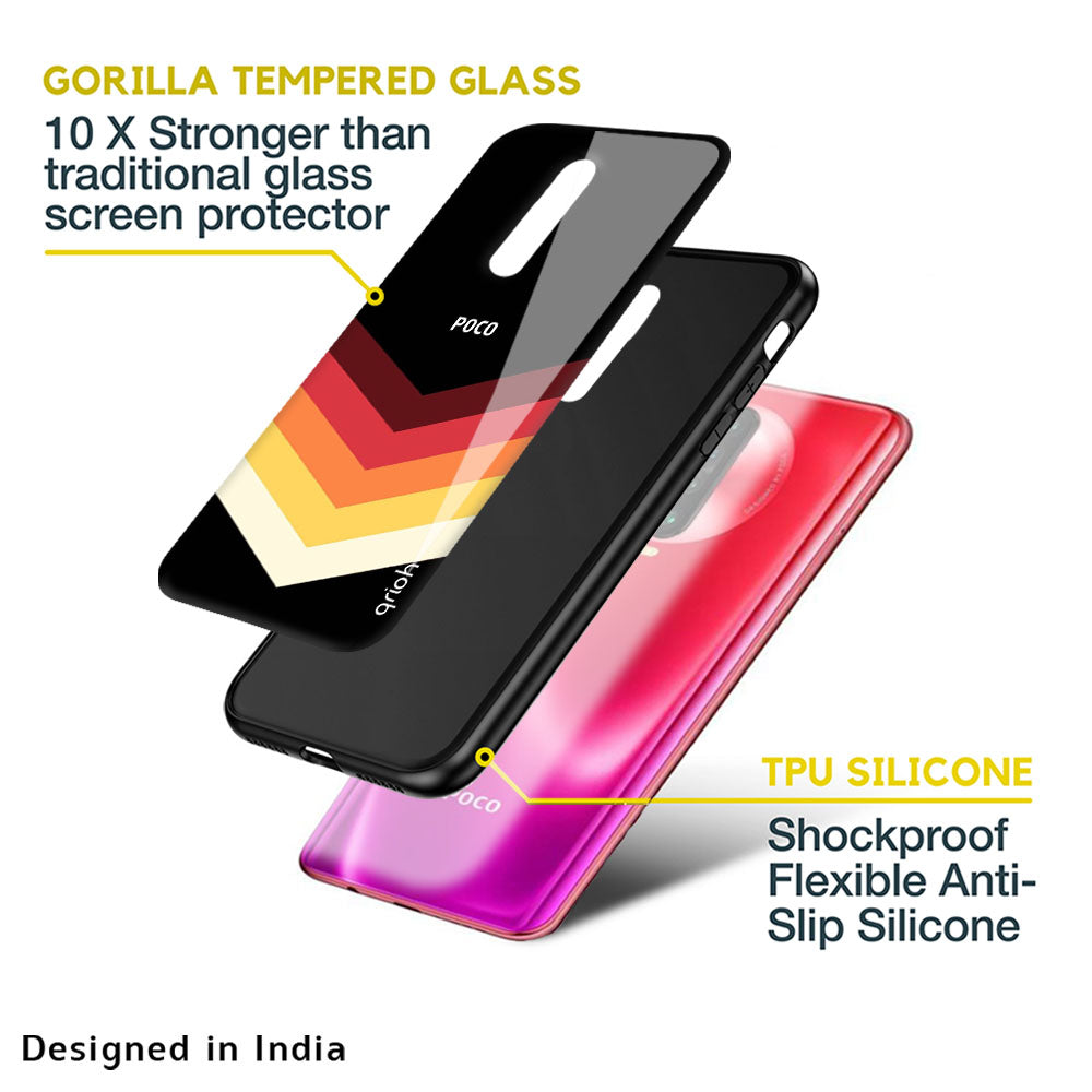 Abstract Arrow Pattern Glass Case For Poco M5