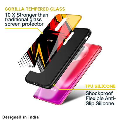 Race Jersey Pattern Glass Case For Poco X4 Pro 5G