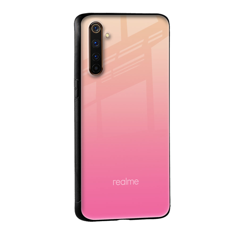 Pastel Pink Gradient Glass Case For Realme 10 Pro Plus 5G