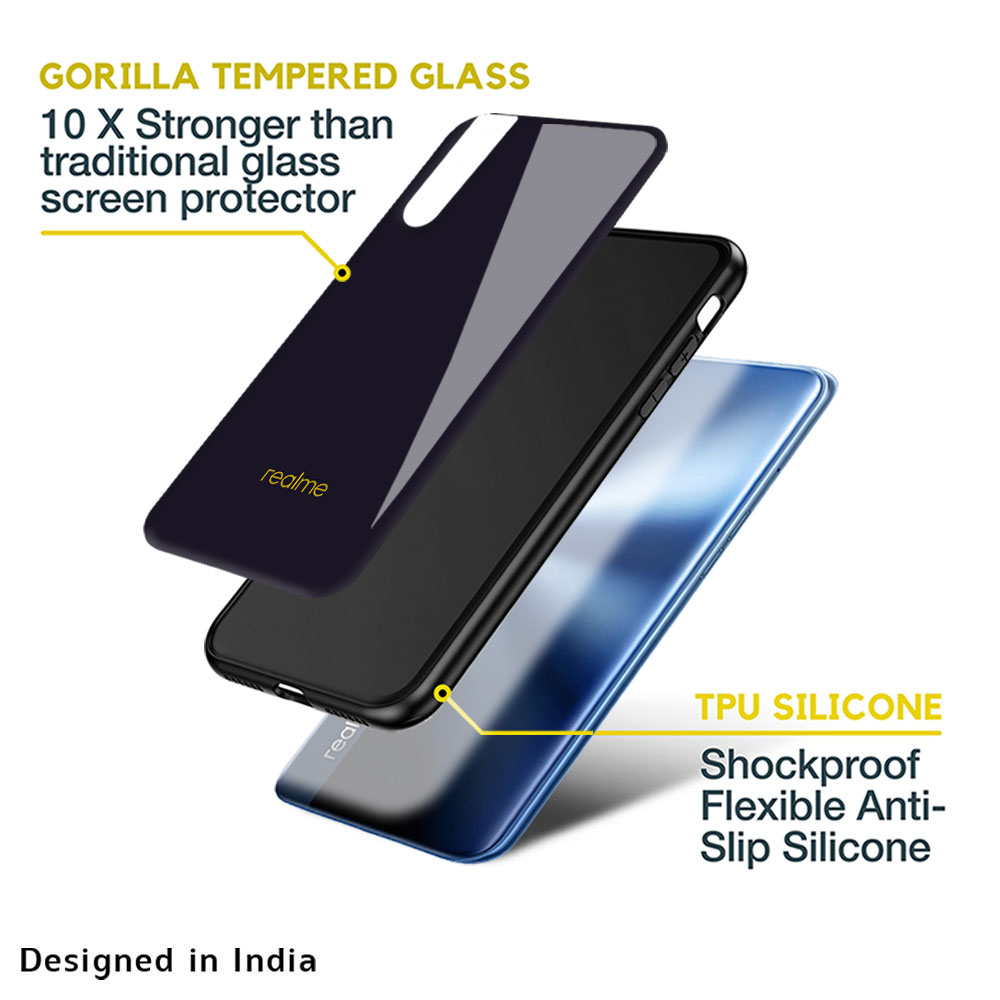 Deadlock Black Glass Case For Realme Narzo 50
