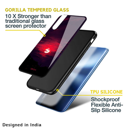 Morning Red Sky Glass Case For Realme C21Y