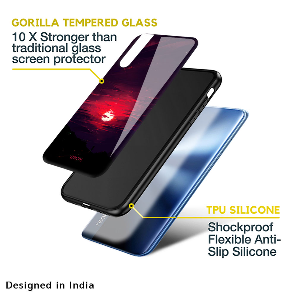 Morning Red Sky Glass Case For Realme 7 Pro