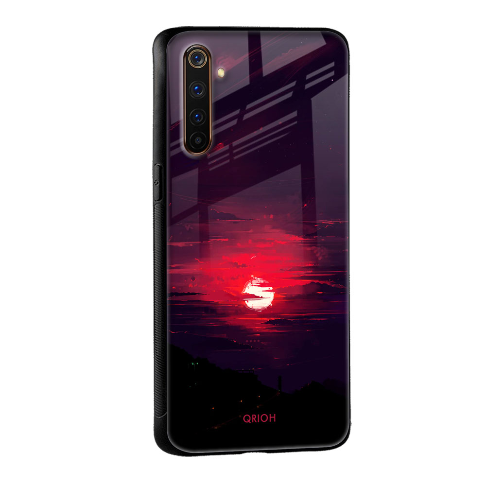 Morning Red Sky Glass Case For Realme C33
