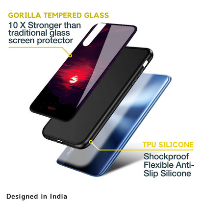 Morning Red Sky Glass Case For Realme C2
