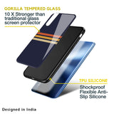 Tricolor Stripes Glass Case For Realme 7i