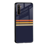 Tricolor Stripes Glass Case For Realme C21Y