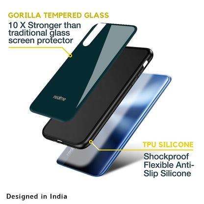 Hunter Green Glass Case For Realme 9i