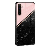 Marble Texture Pink Glass Case For Realme C2