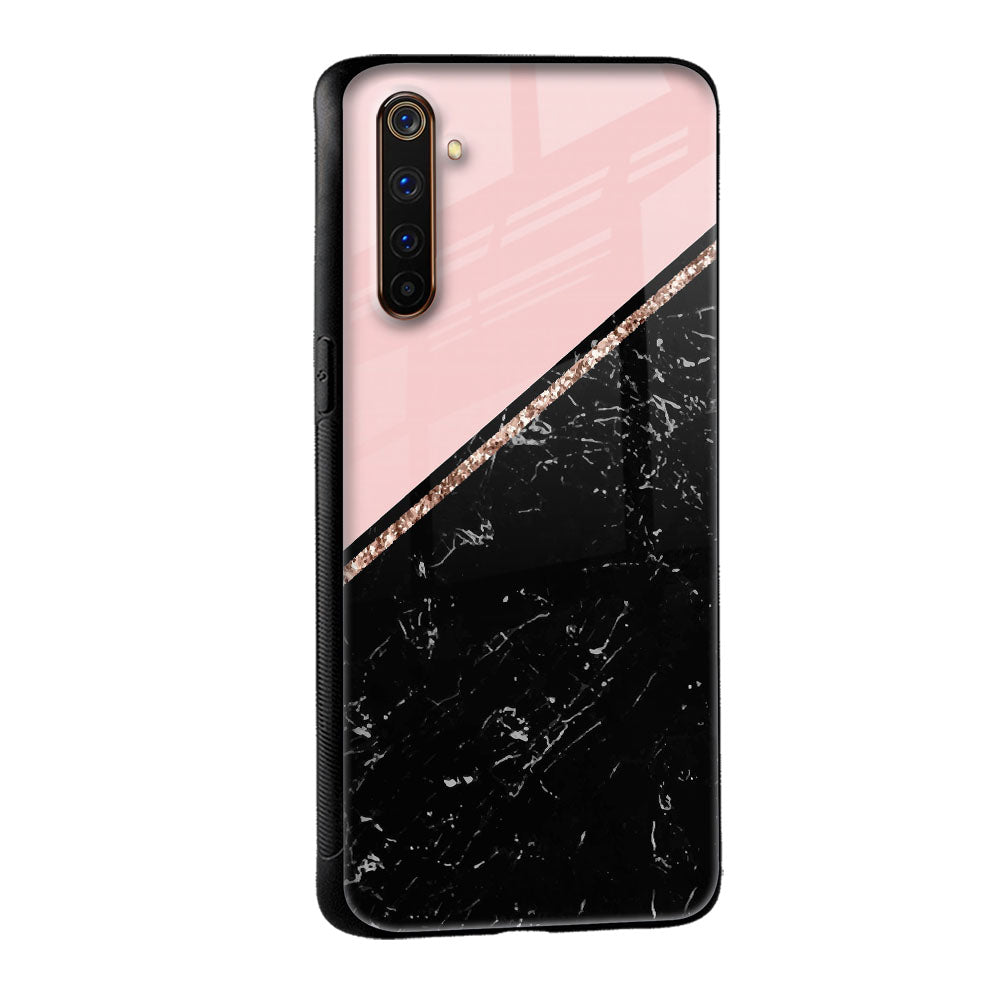 Marble Texture Pink Glass Case For Realme 9 Pro 5G