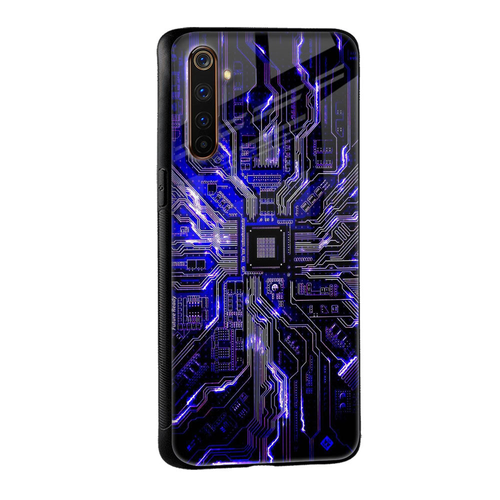 Techno Color Pattern Glass Case For Realme 9 5G