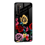 Floral Decorative Glass Case For Realme 9 5G