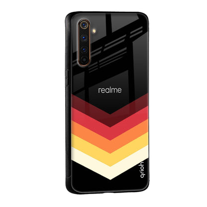 Abstract Arrow Pattern Glass Case For Realme 7 Pro