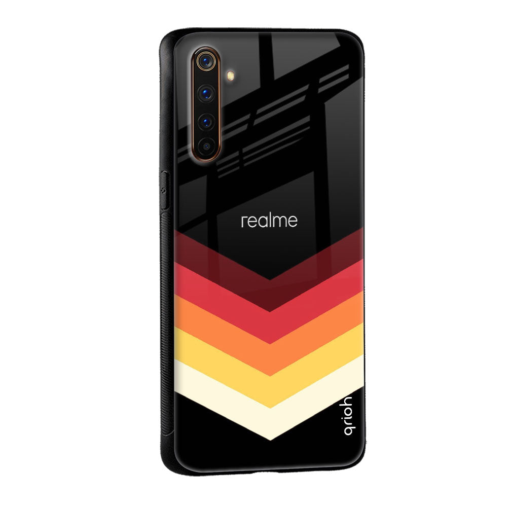 Abstract Arrow Pattern Glass Case For Realme 7