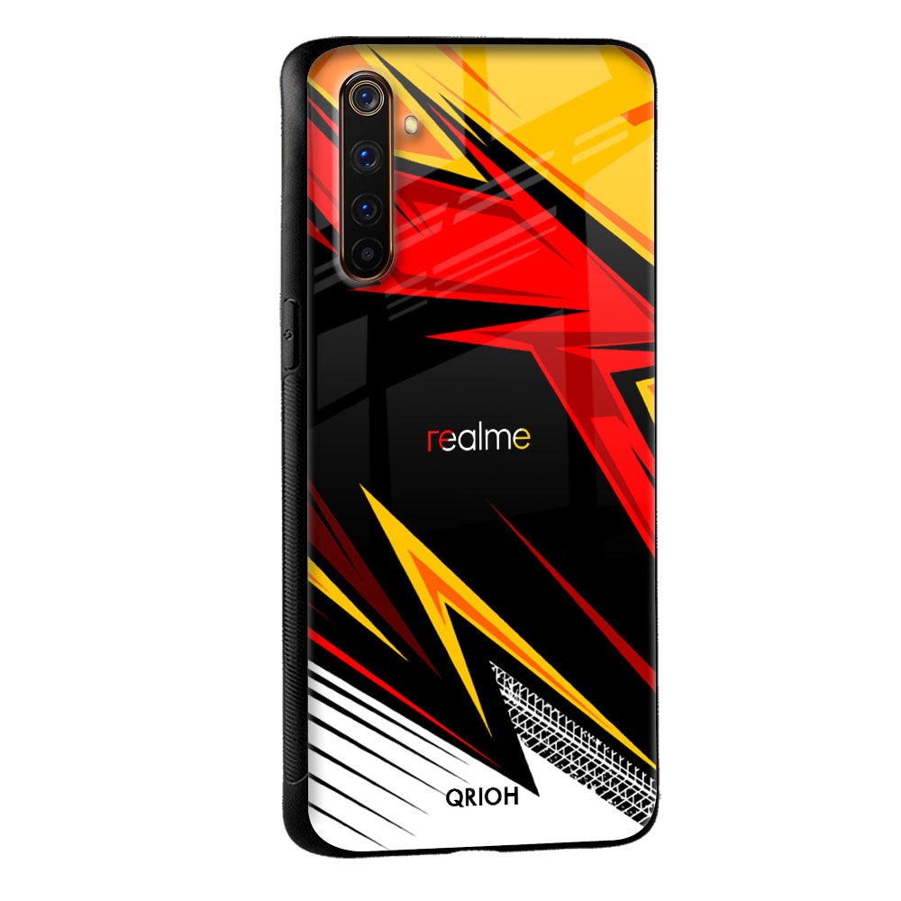 Race Jersey Pattern Glass Case For Realme C2
