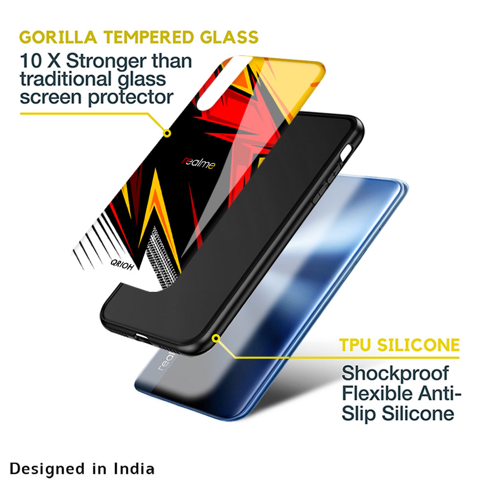 Race Jersey Pattern Glass Case For Realme C31
