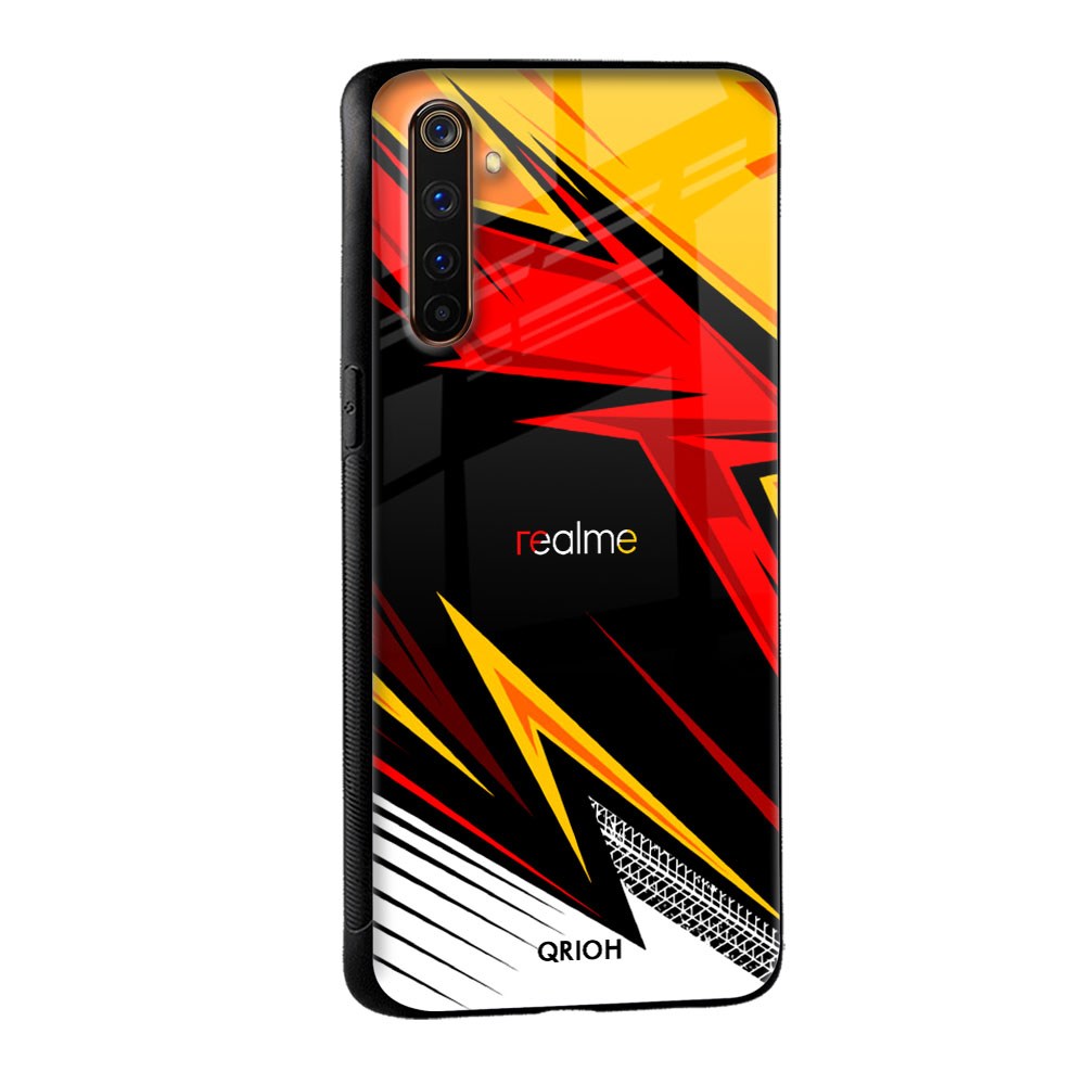 Race Jersey Pattern Glass Case For Realme 9 Pro Plus