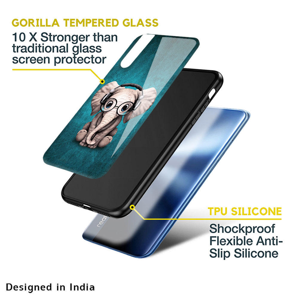 Adorable Baby Elephant Glass Case For Realme GT Neo3
