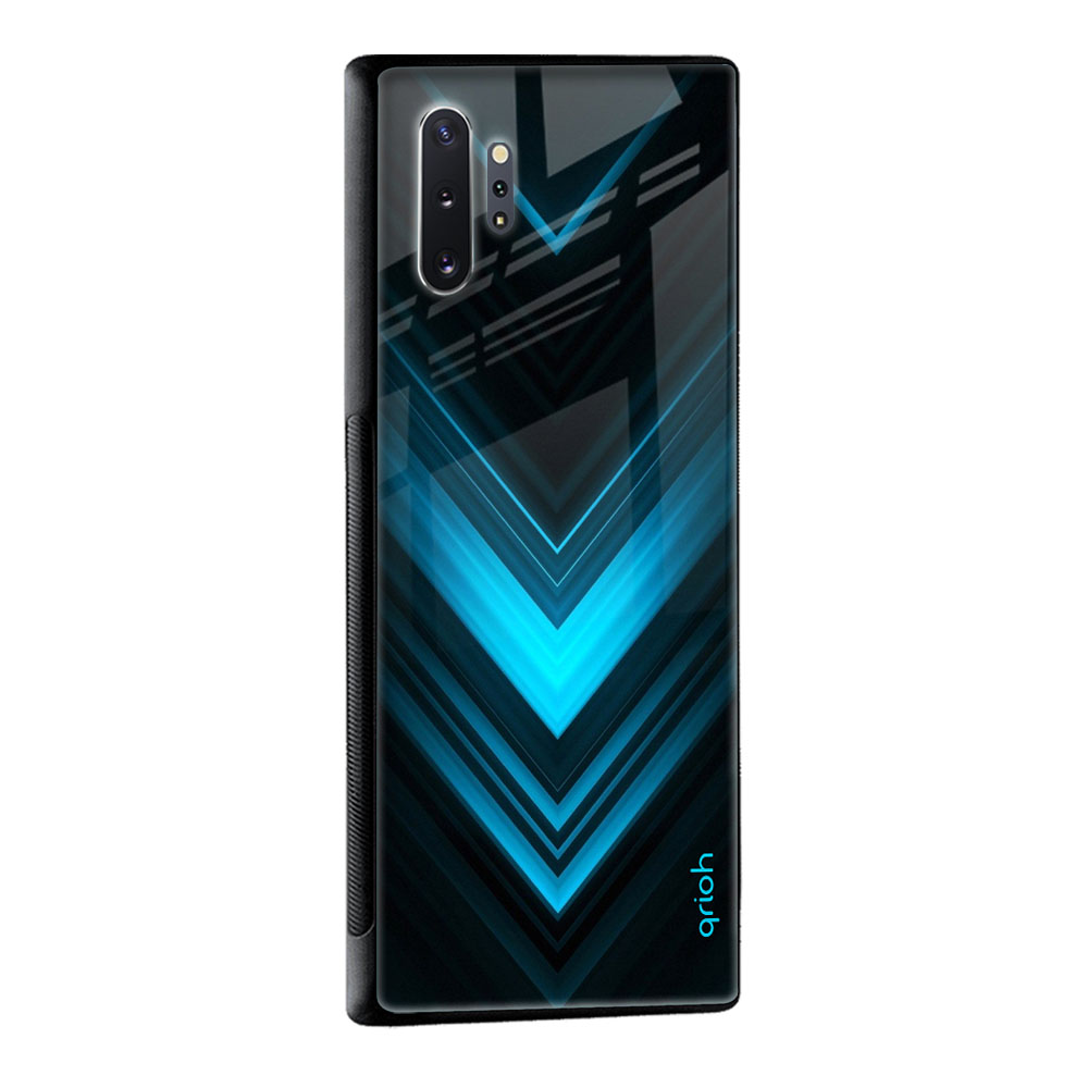 Vertical Blue Arrow Glass Case For Samsung Galaxy M13