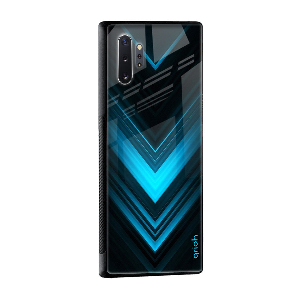 Vertical Blue Arrow Glass Case For Samsung Galaxy S10 Plus