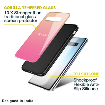 Pastel Pink Gradient Glass Case For Samsung Galaxy M13 5G