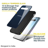 Overshadow Blue Glass Case For Samsung Galaxy M53 5G