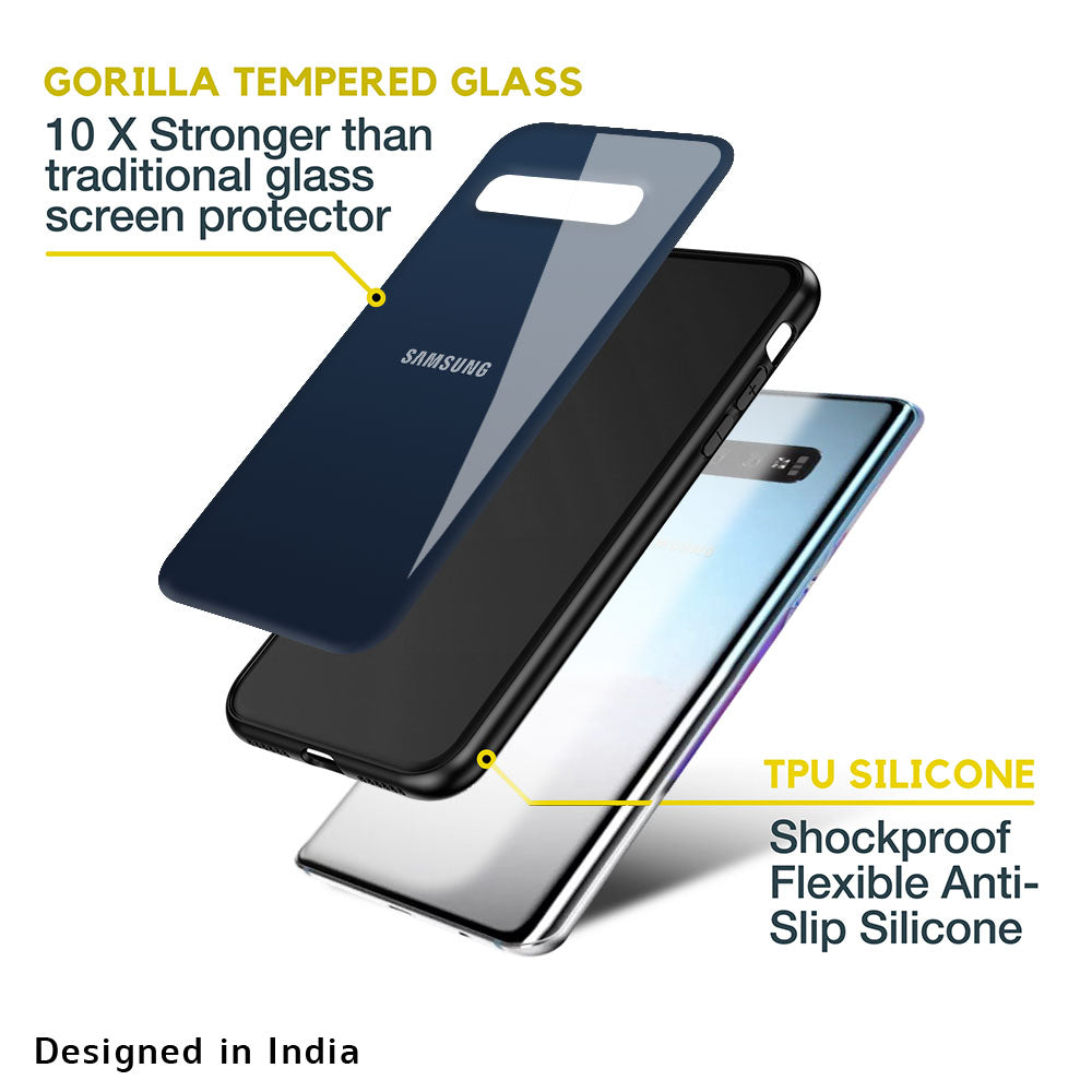 Overshadow Blue Glass Case For Samsung Galaxy F41