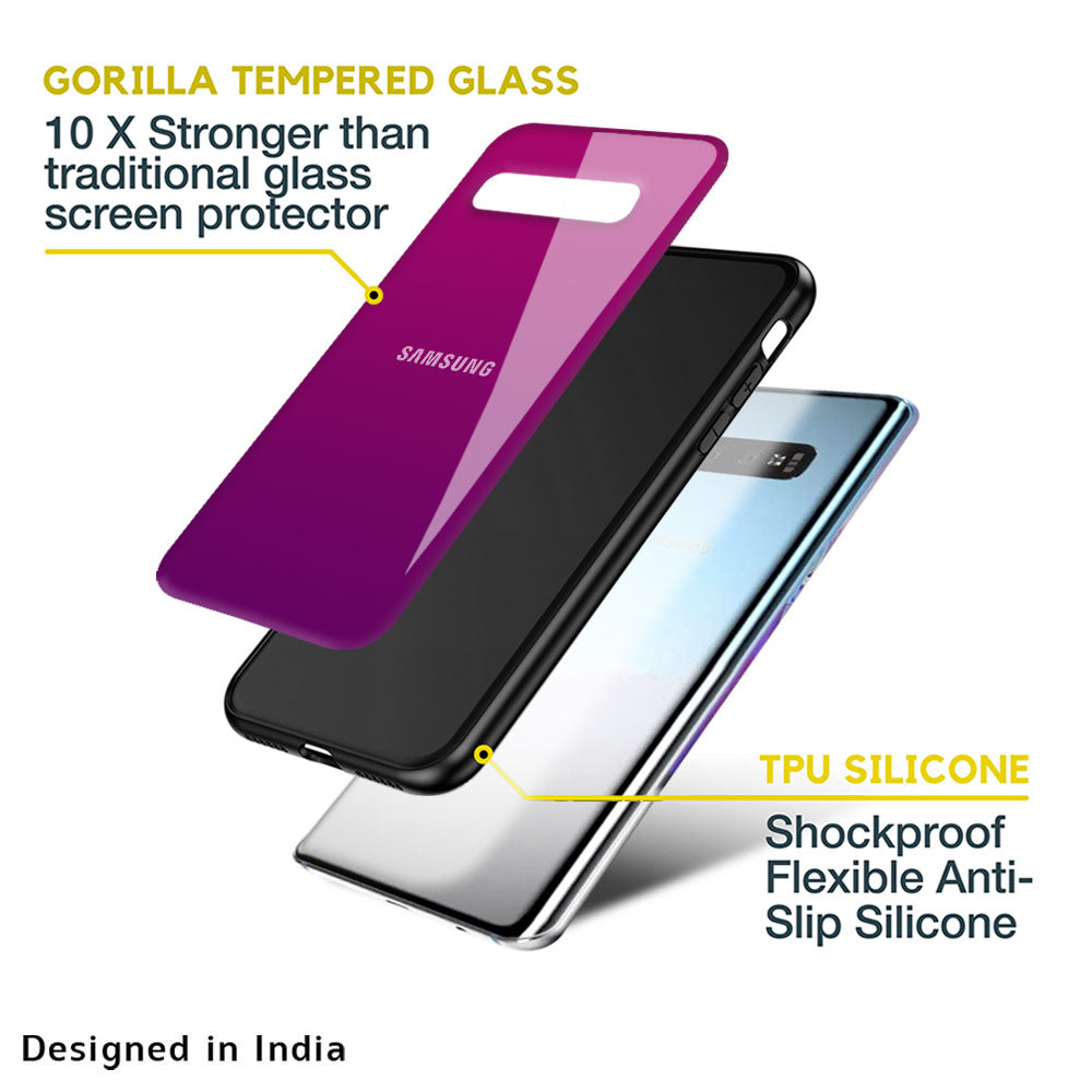 Magenta Gradient Glass Case For Samsung Galaxy M13