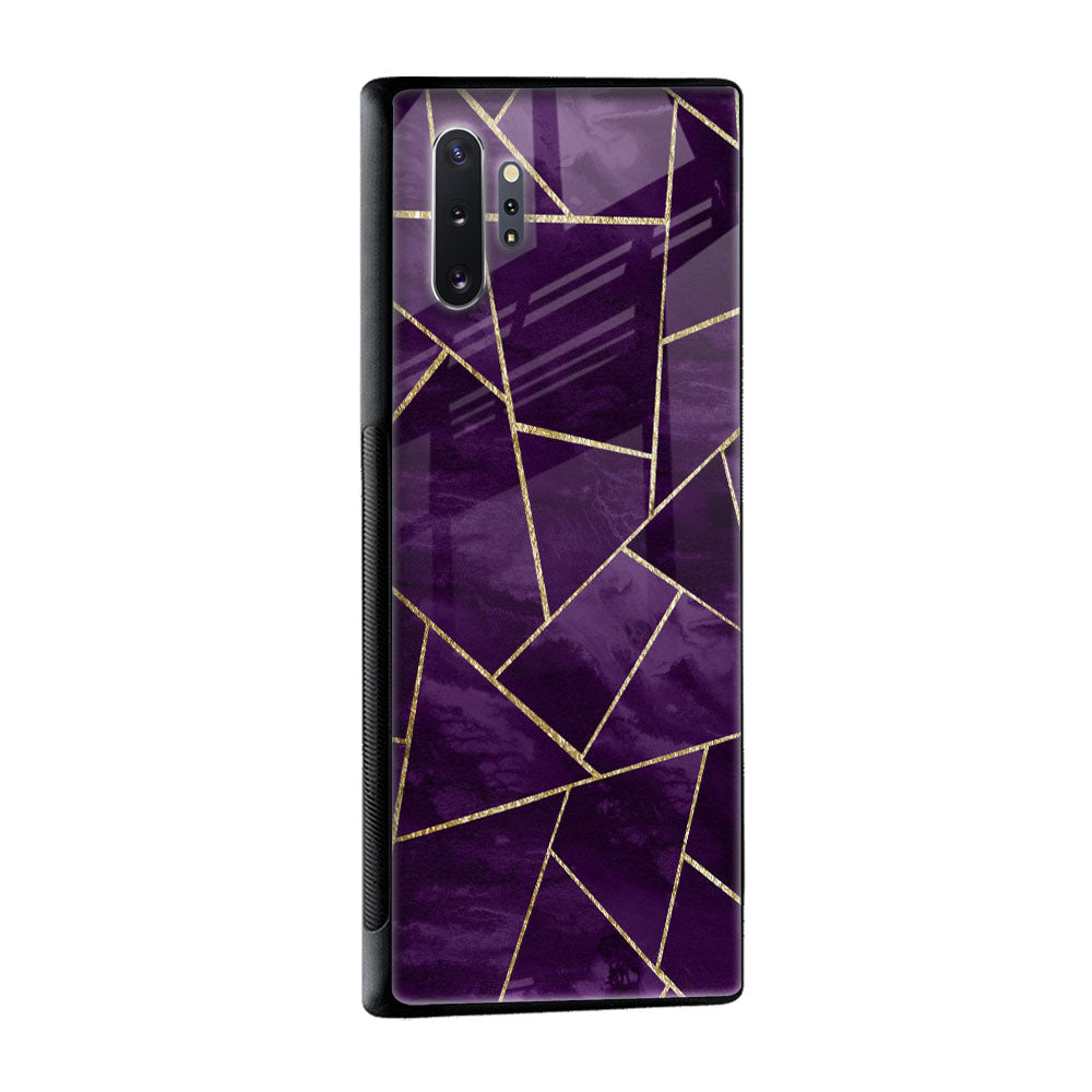 Geometric Purple Glass Case For Samsung Galaxy S10 Plus
