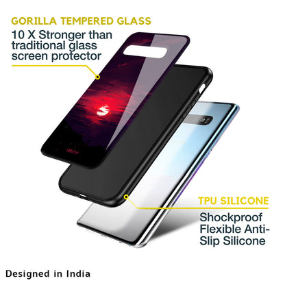 Morning Red Sky Glass Case For Samsung Galaxy M13